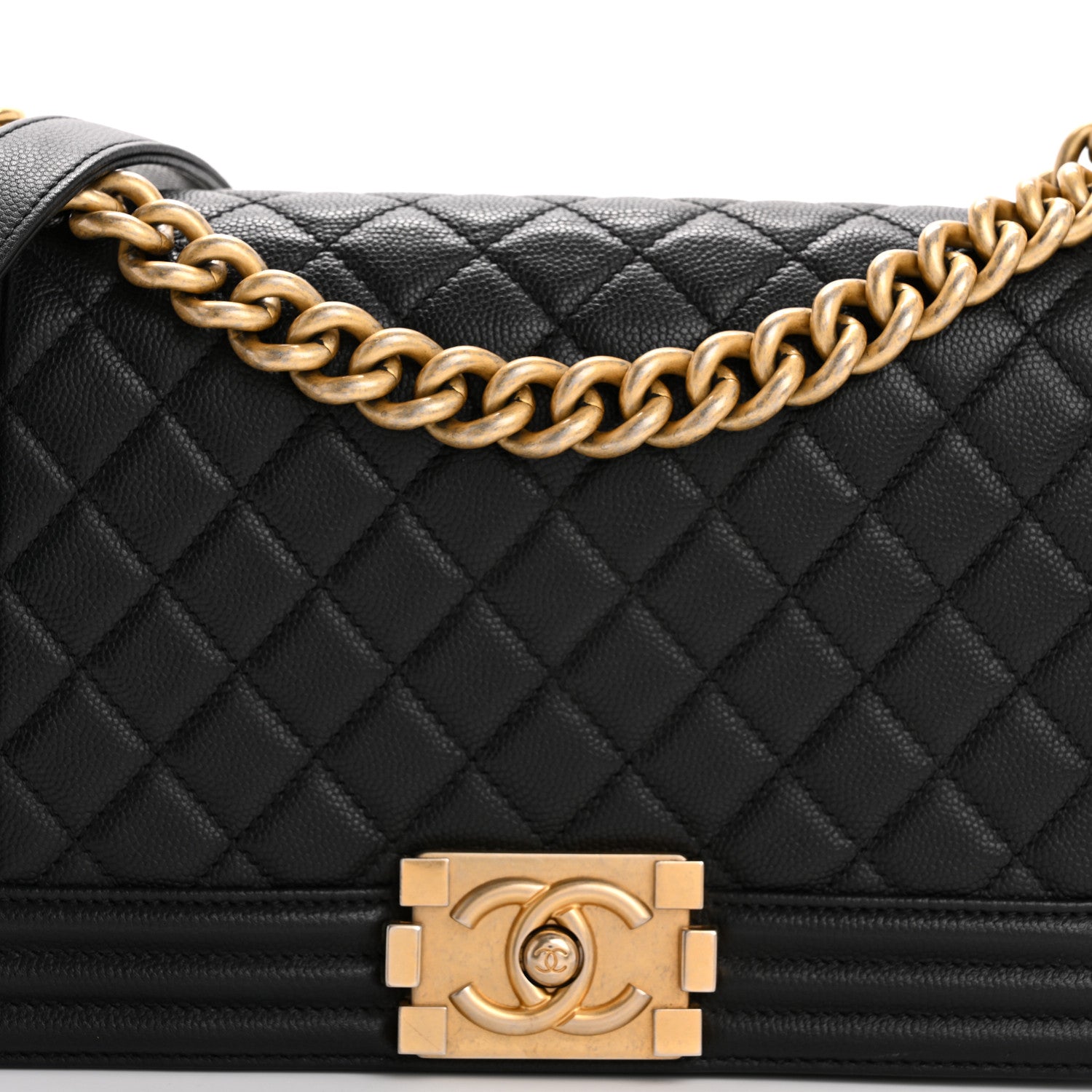 Chanel Caviar Quilted Medium Boy Flap Black 7 of 9