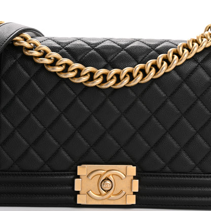 Chanel Caviar Quilted Medium Boy Flap Black 7 of 9