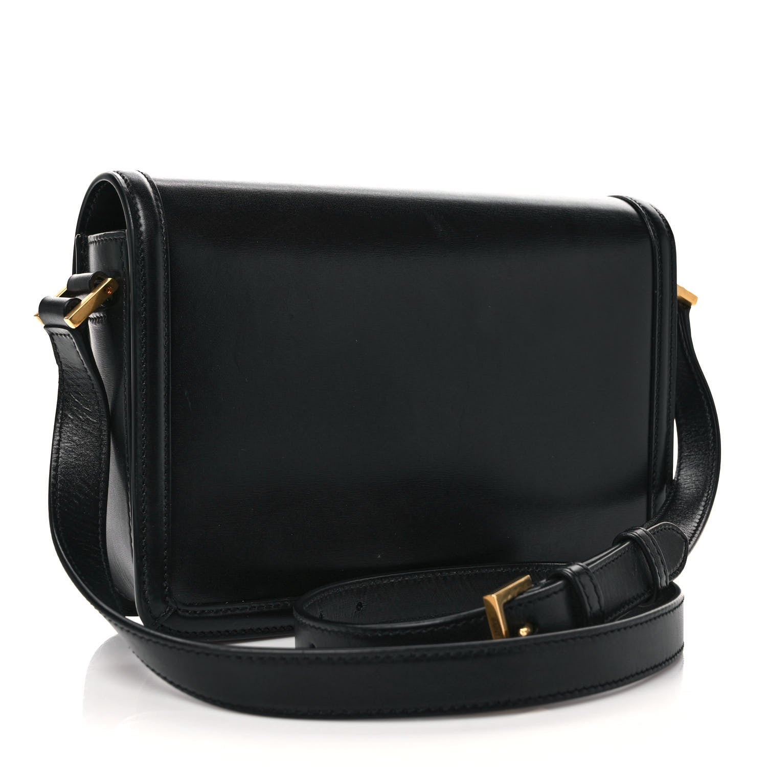 Saint Laurent Box Calfskin Monogram Medium Solferino Satchel Black 3 of 11
