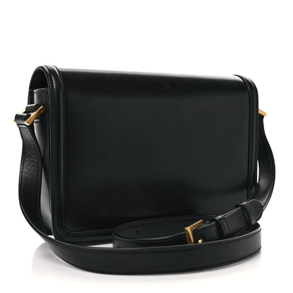 Saint Laurent Box Calfskin Monogram Medium Solferino Satchel Black 3 of 11