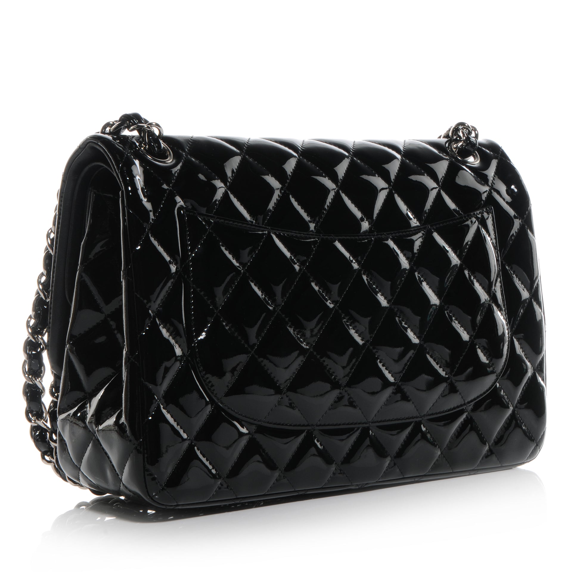 Chanel Patent Jumbo Double Flap Black 3 of 9