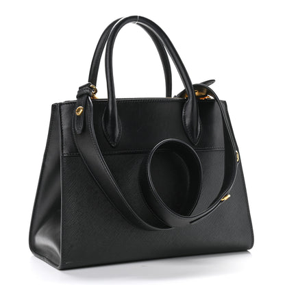 Prada Saffiano City Calfskin Small Esplanade Tote Black 3 of 13