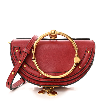 Chloe Calfskin Small Nile Bracelet Minaudiere Bag Dahlia Red 1 of 21