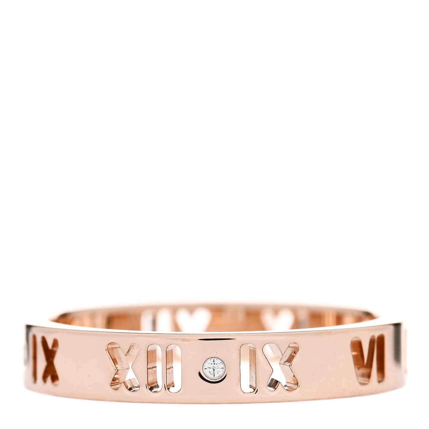 18K Rose Gold Diamond Atlas Pierced Ring 55 7.25