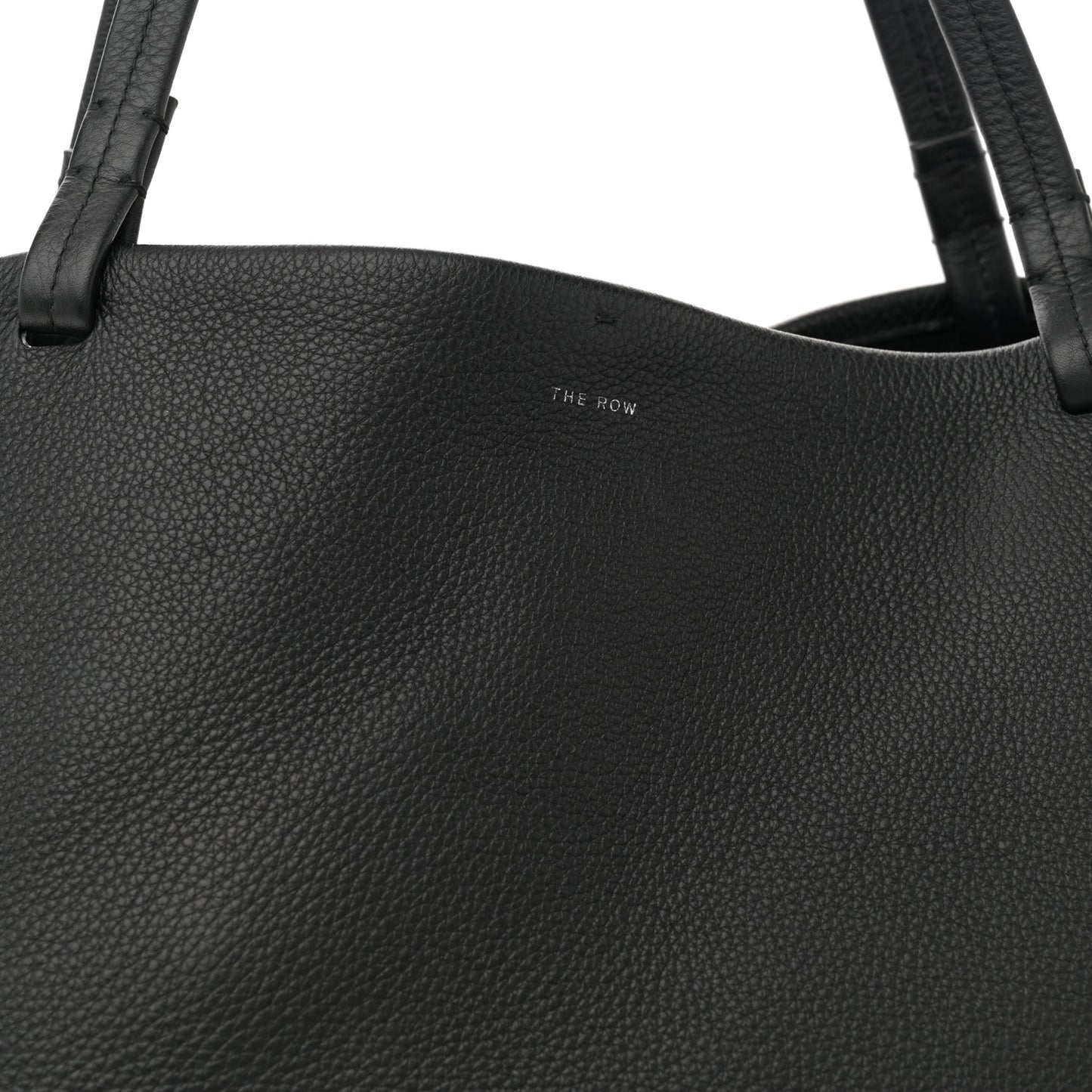 Grained Calfskin Park Tote Three Black