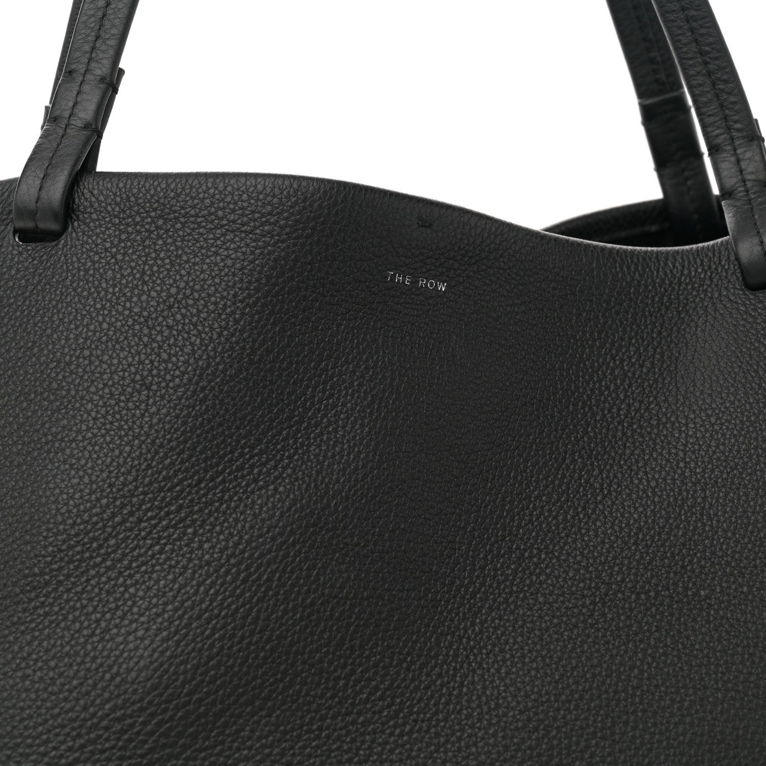 The Row Grained Calfskin Park Tote Three Black 9 of 11