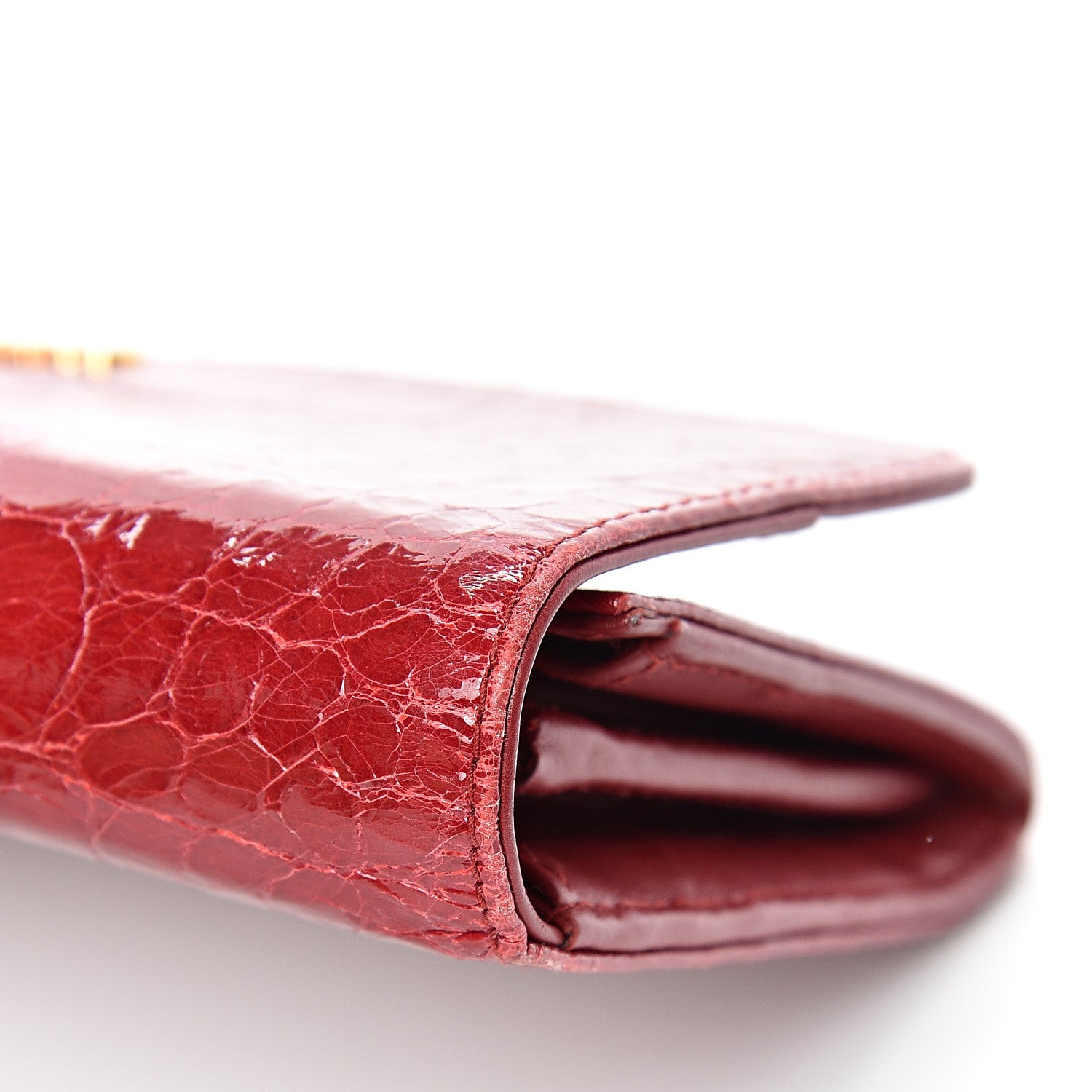 Miu Miu Embossed Crocodile Lux Continental Wallet Rubino 12 of 13