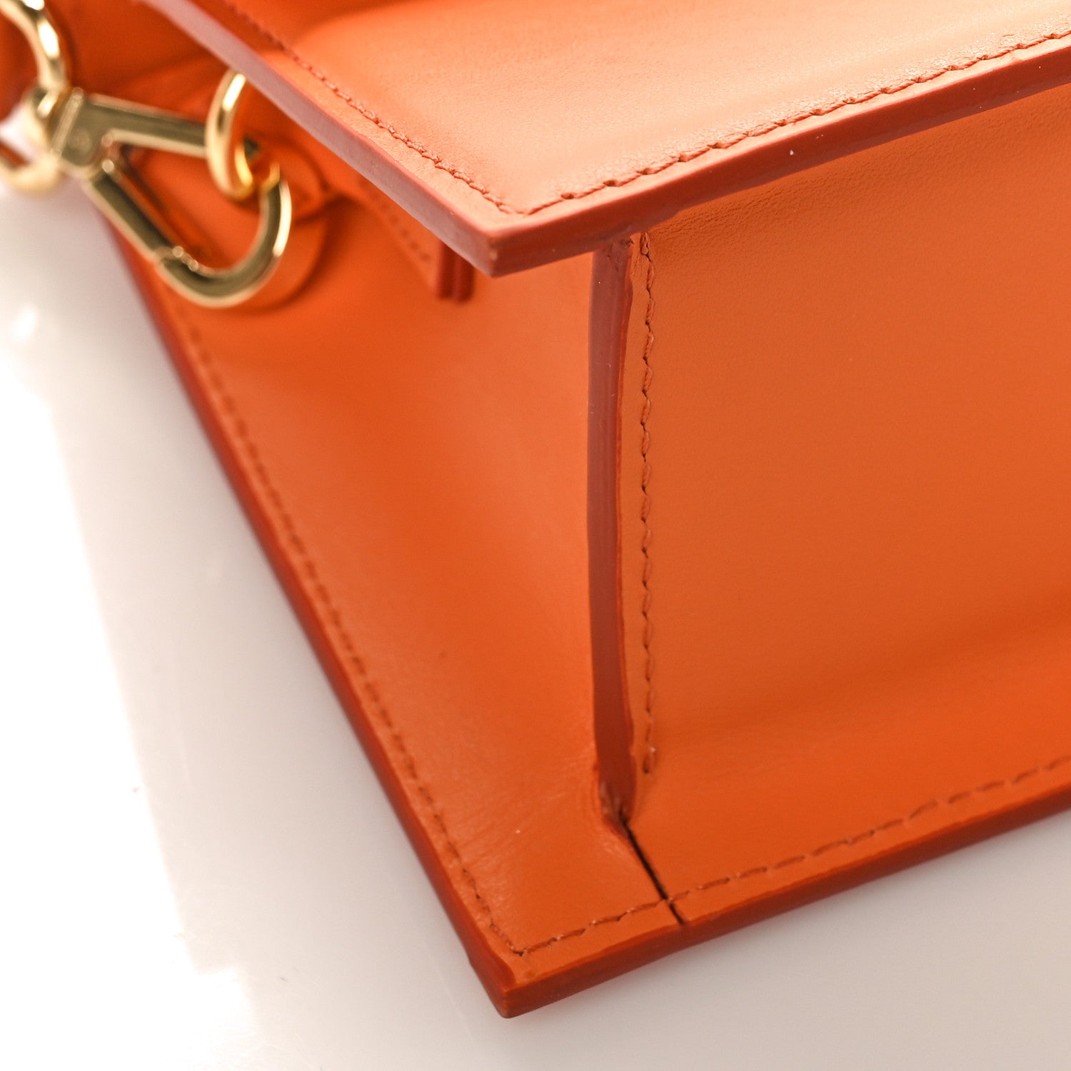 Jacquemus Smooth Calfskin Le Chiquito Moyen Orange 7 of 8