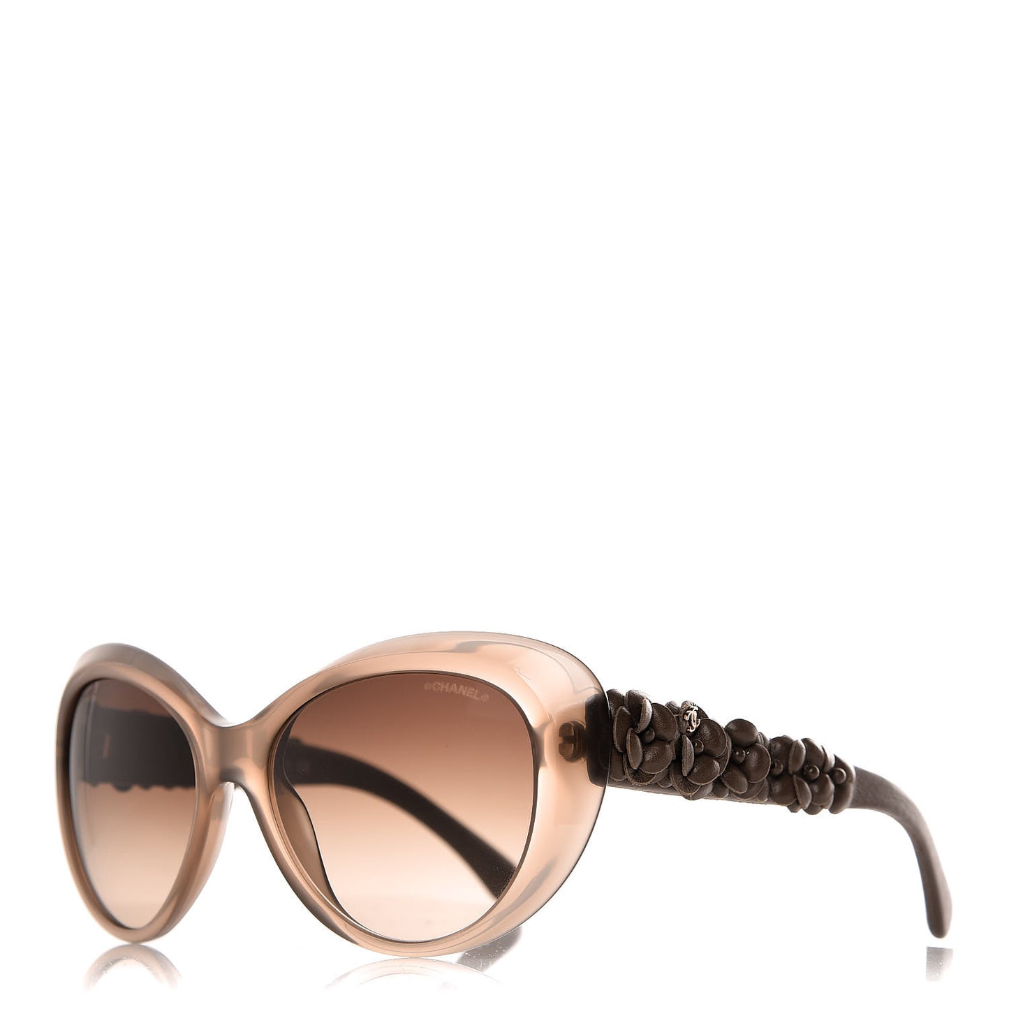 Lambskin Camellia CC Sunglasses 5318-Q Brown