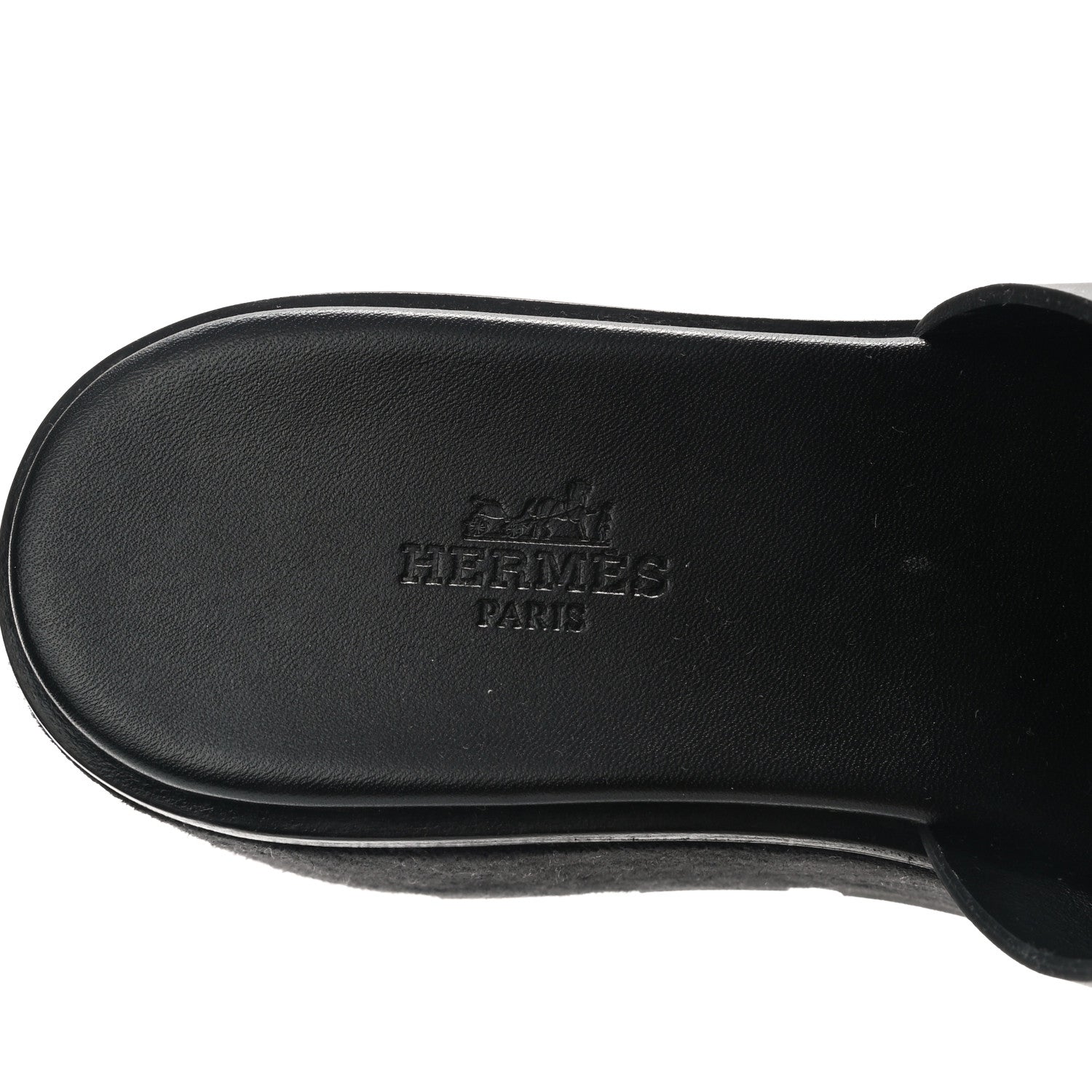 Hermes Calfskin Suede Eze 30 Sandals 37 Black 7 of 9