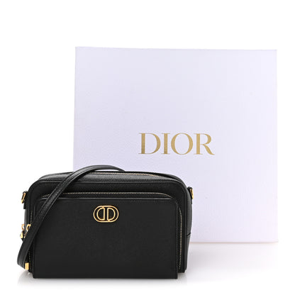 Christian Dior Grained Calfskin Caro Double Pouch Black 11 of 11