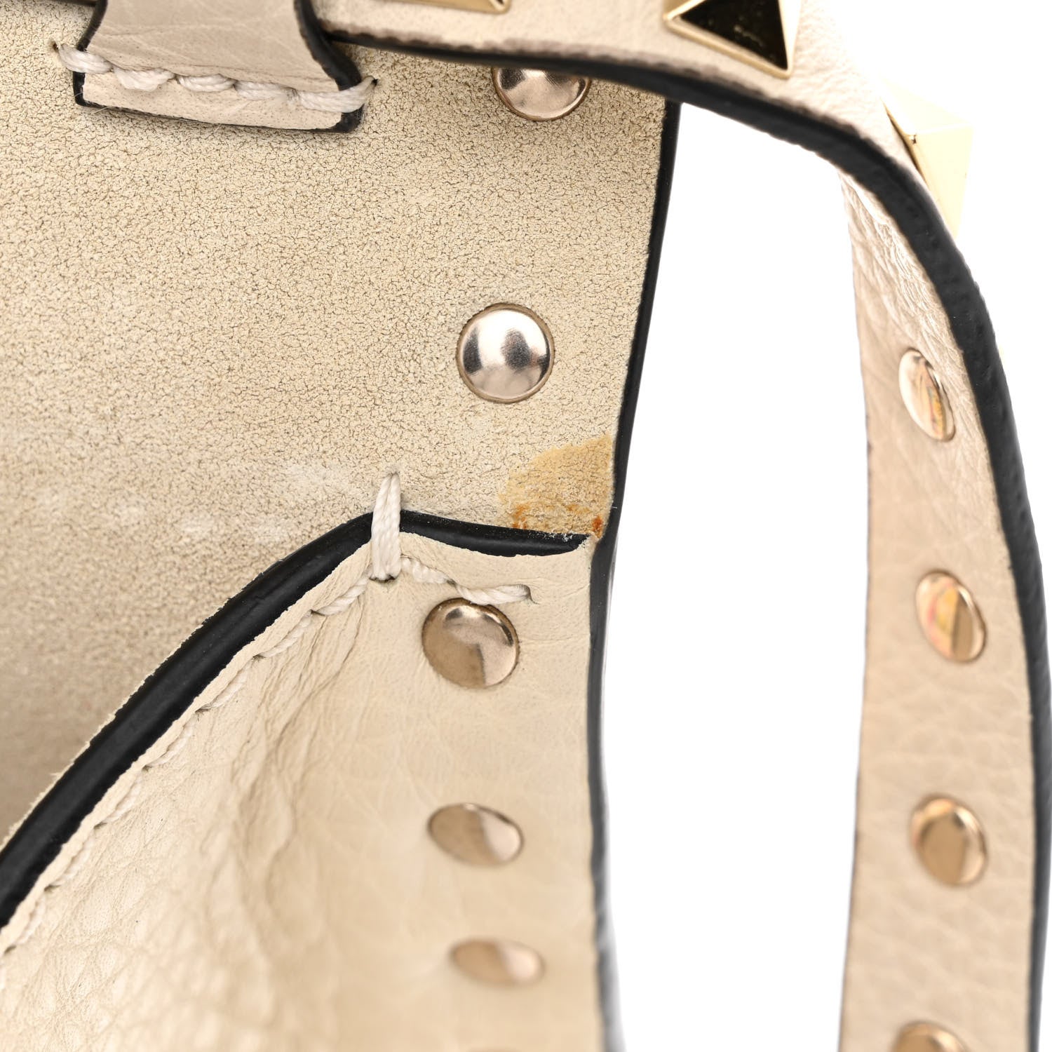 Valentino Garavani Pebbled Calfskin Embroidered Medium Rockstud Flip Lock Crossbody Bag Ivory 11 of 12