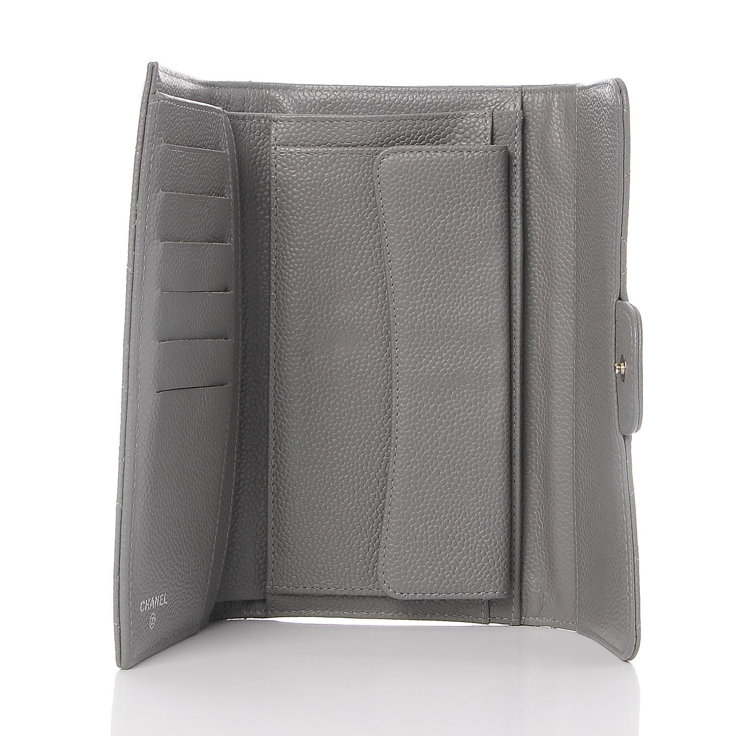 Chanel Caviar Quilted Large Flap Wallet Grey 5 of 11