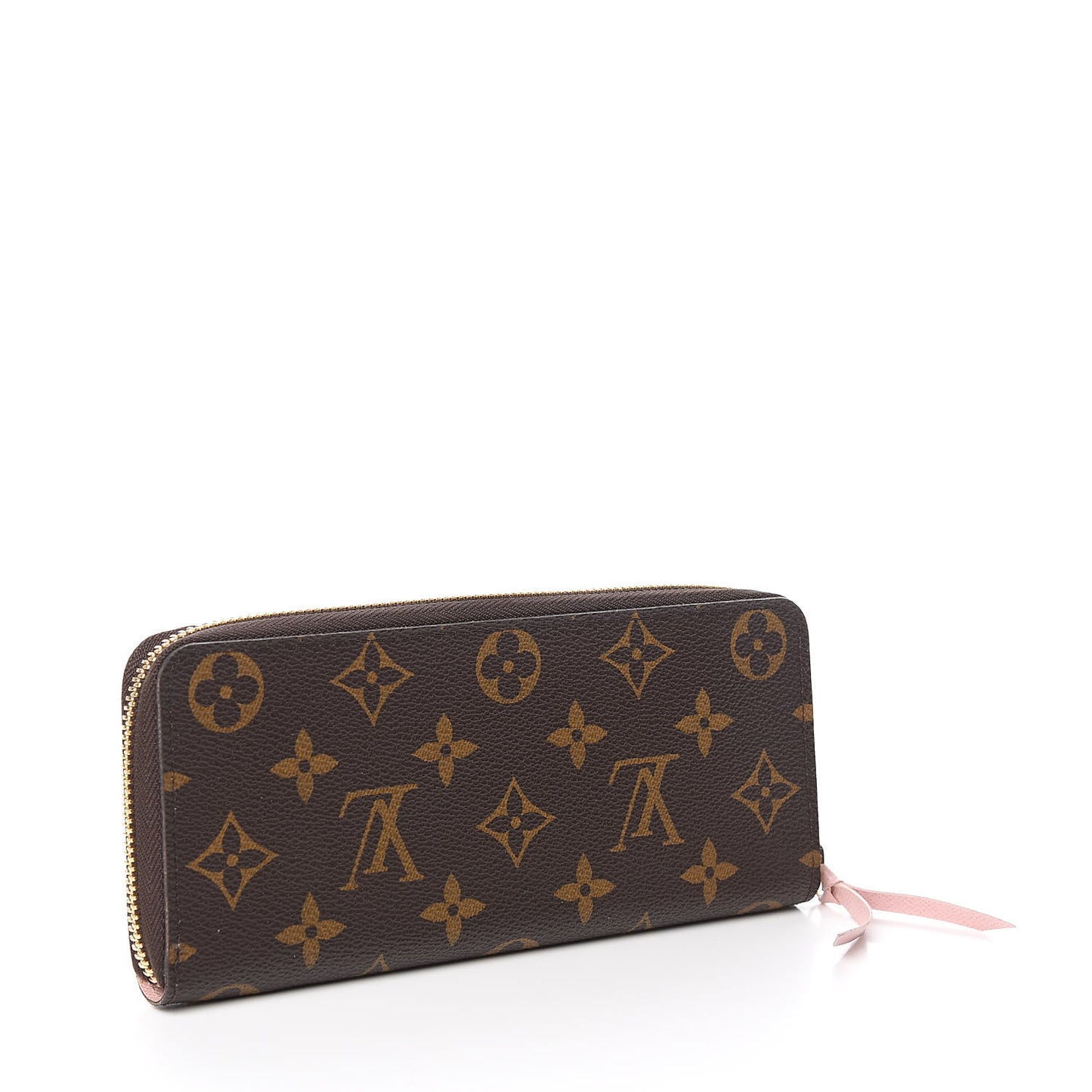 Monogram Clemence Wallet Rose Ballerine