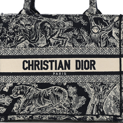 Christian Dior Canvas Embroidered Small Dioriviera Toile De Jouy Book Tote Blue 8 of 12