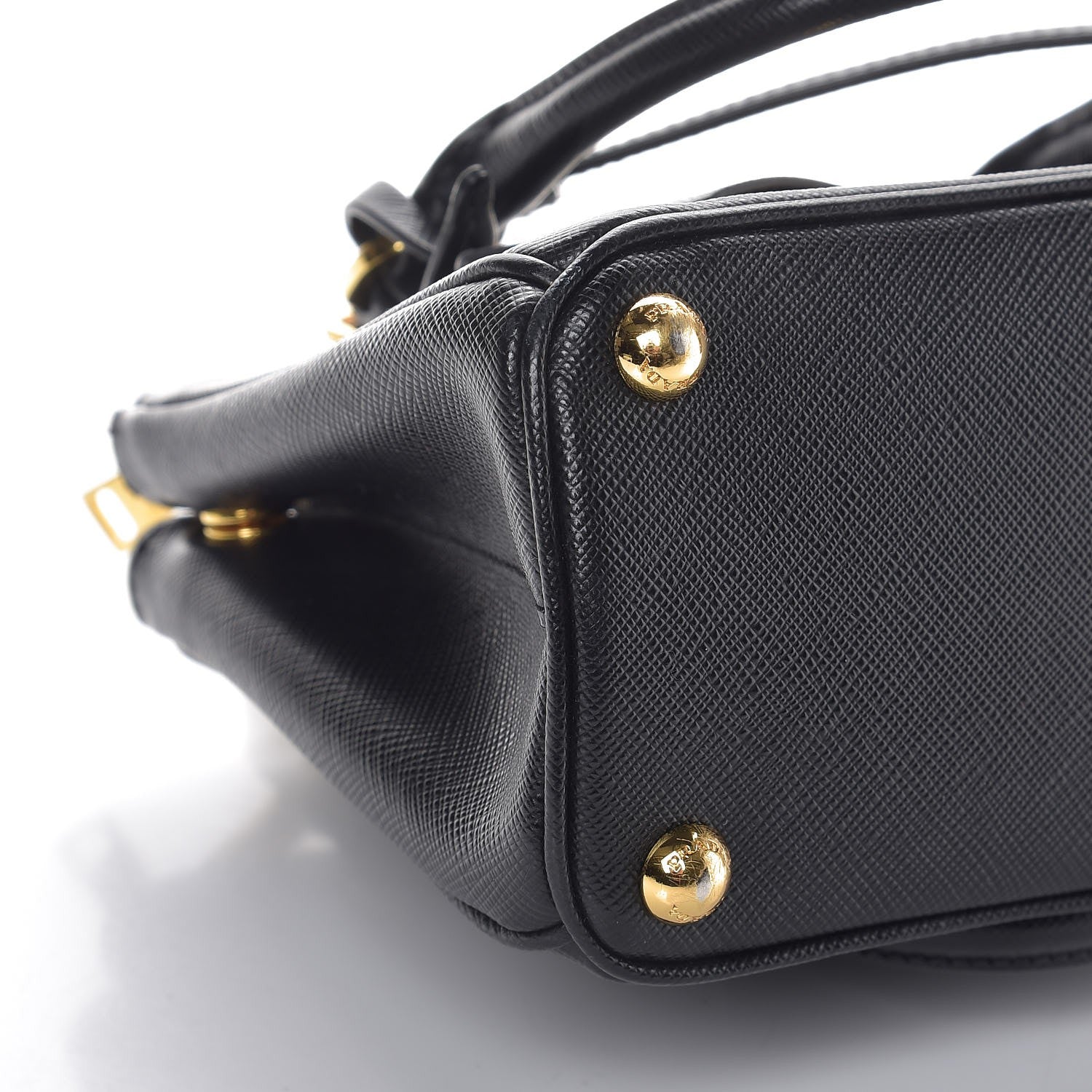 Prada Saffiano Lux Mini Galleria Double Zip Tote Black 10 of 11