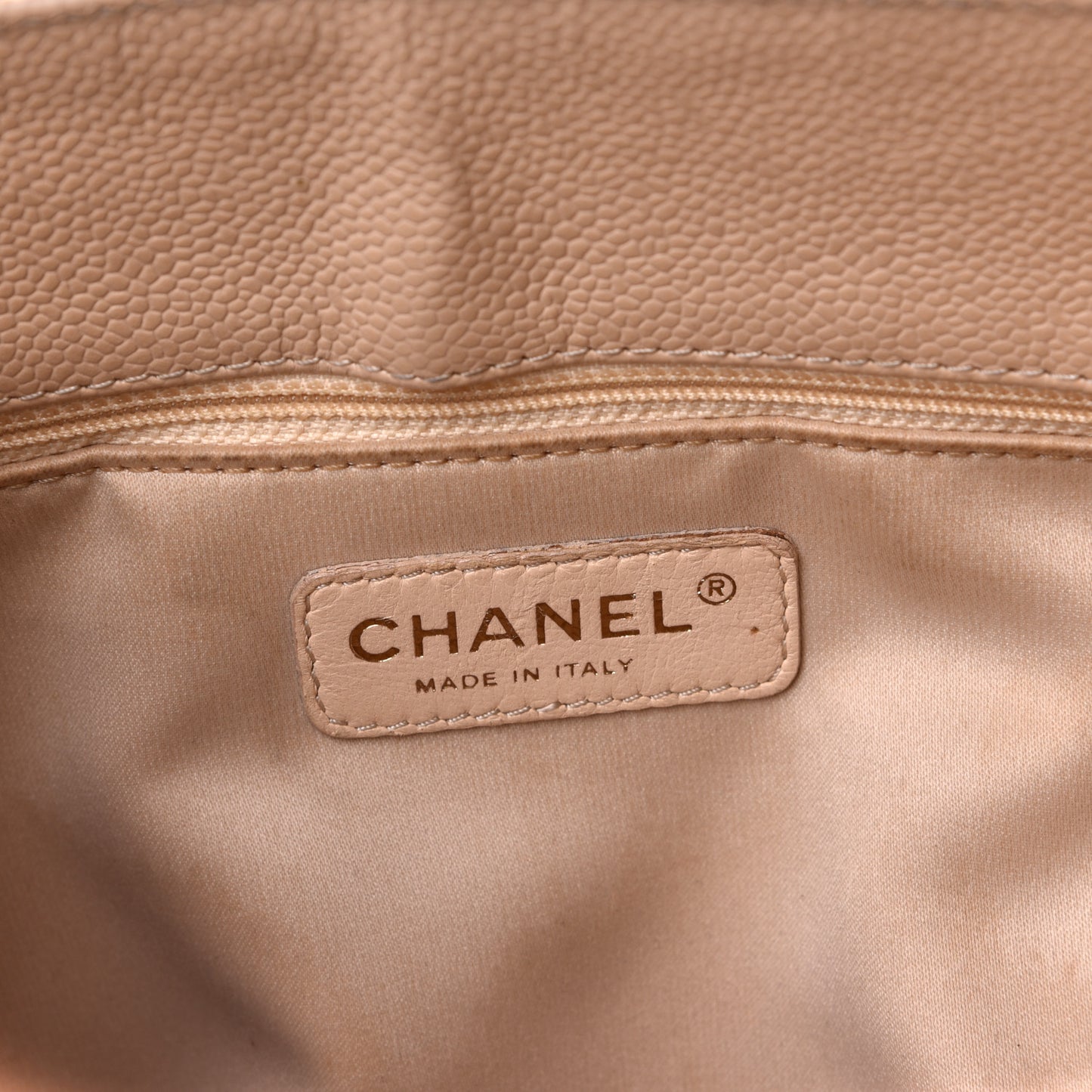 Caviar Quilted Grand Shopping Tote GST Beige
