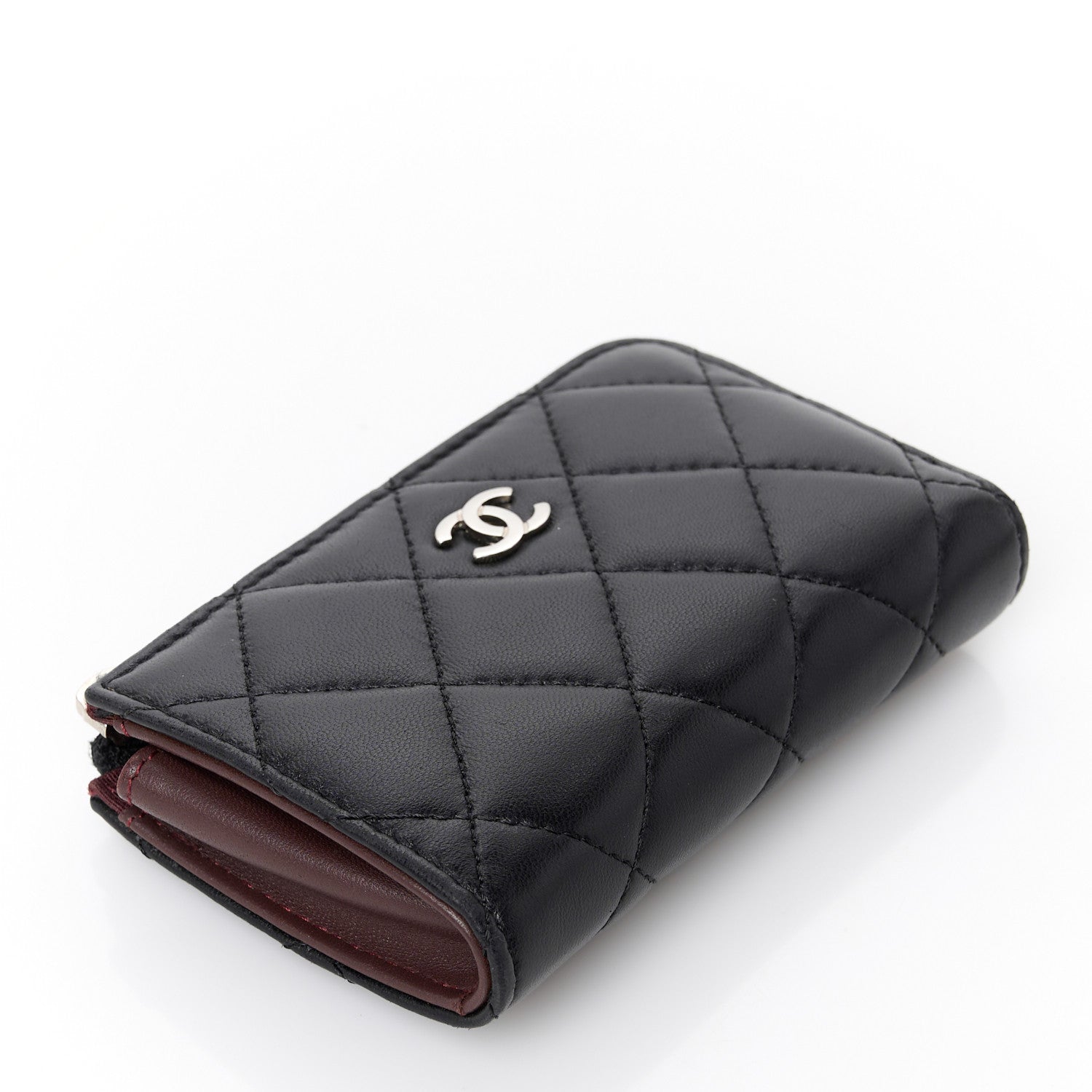 Chanel Lambskin Quilted Key Holder Case Black 4 of 9