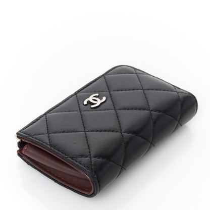 Chanel Lambskin Quilted Key Holder Case Black 4 of 9