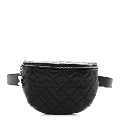 Chanel Grained Calfskin Quilted Waist Belt Bag Black 1 of 10