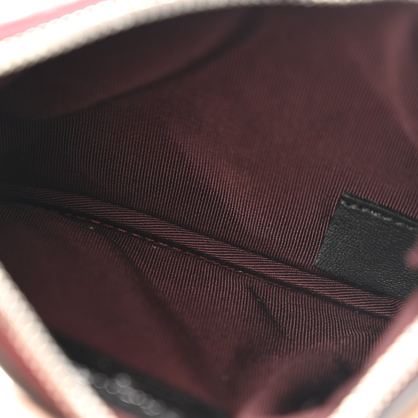 Lambskin Quilted Small Cosmetic Case Black