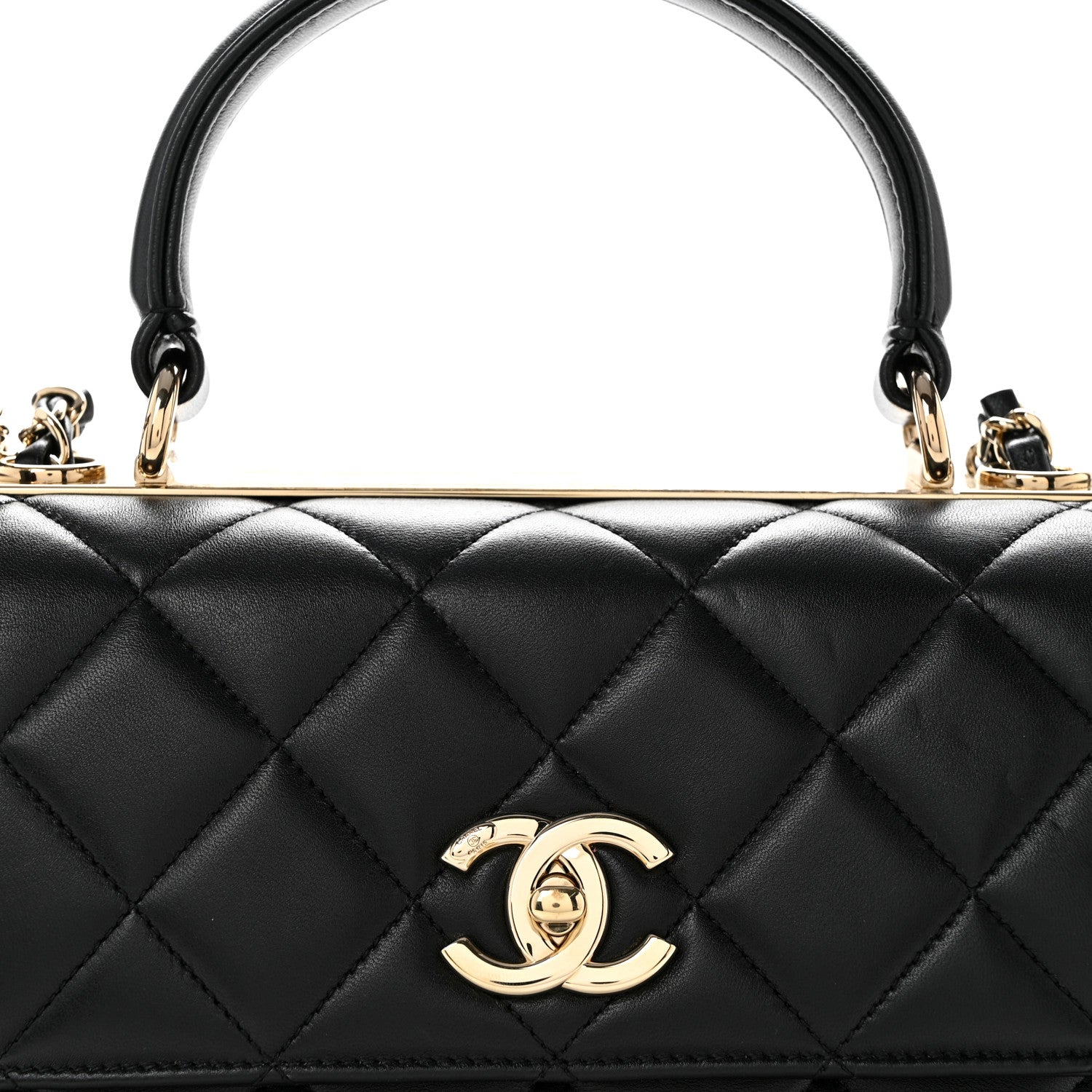 Chanel Lambskin Quilted Small Trendy CC Dual Handle Flap Bag Black 8 of 14