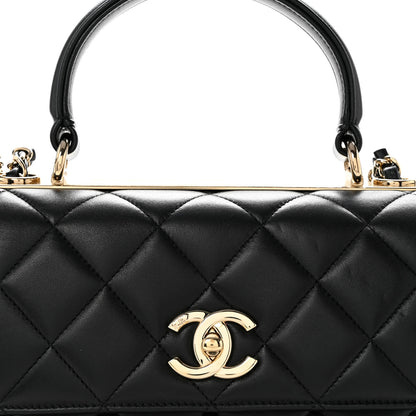 Chanel Lambskin Quilted Small Trendy CC Dual Handle Flap Bag Black 8 of 14