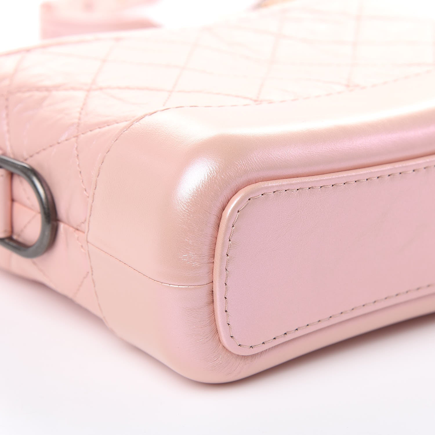Chanel Iridescent Aged Calfskin Quilted Small Gabrielle Hobo Light Pink 8 of 10