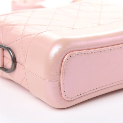 Chanel Iridescent Aged Calfskin Quilted Small Gabrielle Hobo Light Pink 8 of 10