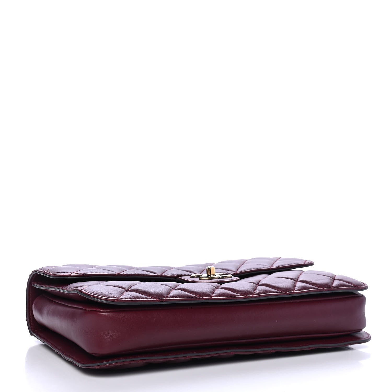 Chanel Calfskin Quilted Large Perfect Edge Flap Burgundy 3 of 4