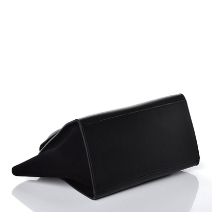 Celine Drummed Calfskin Suede Small Trapeze Black 5 of 9