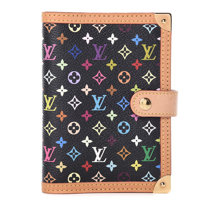 Louis Vuitton Monogram Multicolor Small Ring Agenda Cover Black 1 of 7