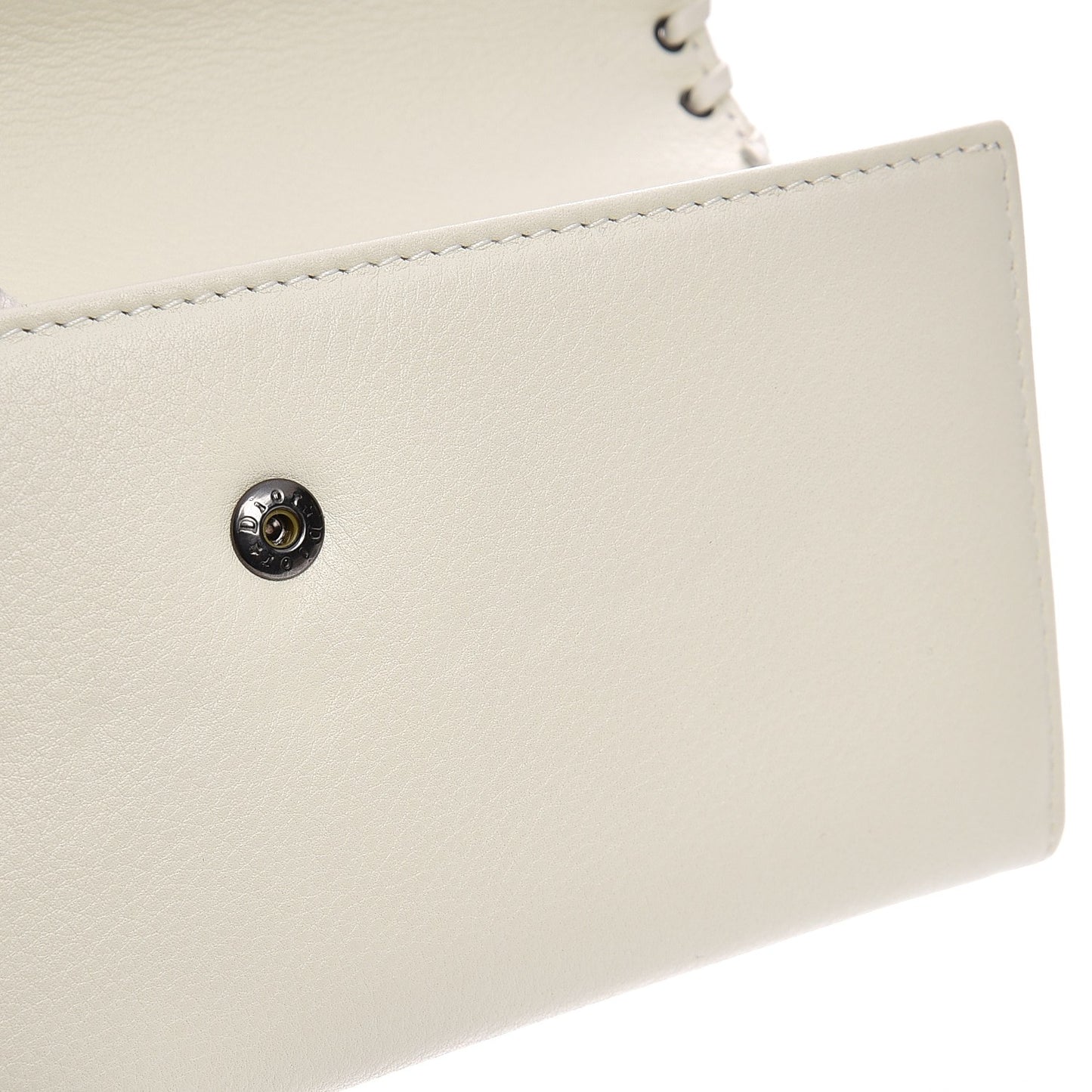 Calfskin Heart Wallet White