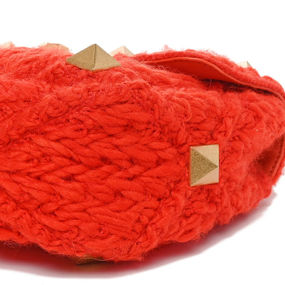 Valentino Garavani Cashmere Medium Roman Stud Shoulder Bag Titian 9 of 9