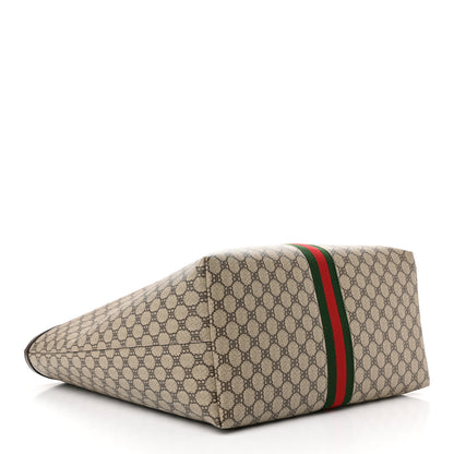 Gucci X BALENCIAGA BB Supreme Monogram Web Large Ophidia Shopping Tote Beige New Acero 4 of 11