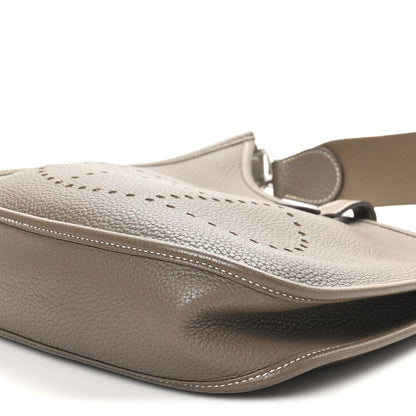 Hermes Taurillon Clemence Evelyne PM Etoupe 10 of 10