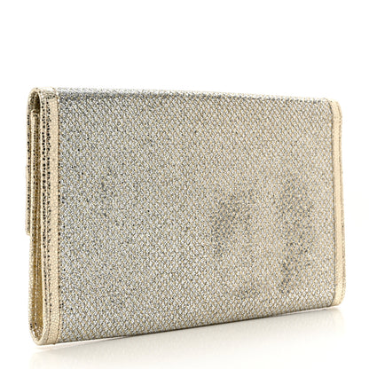 Jimmy Choo Glitter Fabric Reese Clutch Wallet Metallic 3 of 7