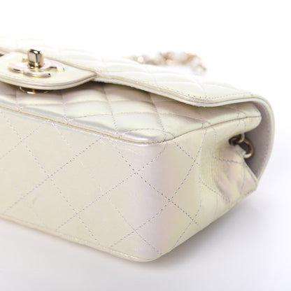 Chanel Iridescent Lambskin Quilted Mini Rectangular Flap Ivory 8 of 8