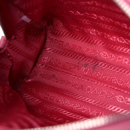 Prada Soft Calfskin Impunture Diagramme Wristlet Pouch Begonia 9 of 11