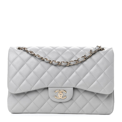 Chanel Caviar Quilted Jumbo Double Flap Grey 1 of 4