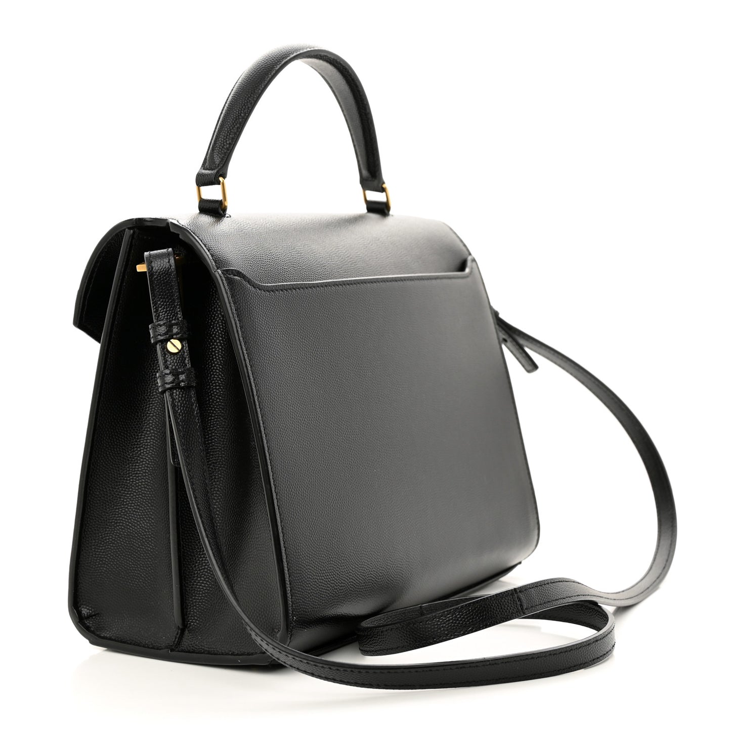 Grain de Poudre Medium Classic Monogram Cassandra Top Handle Black Rouge Legion
