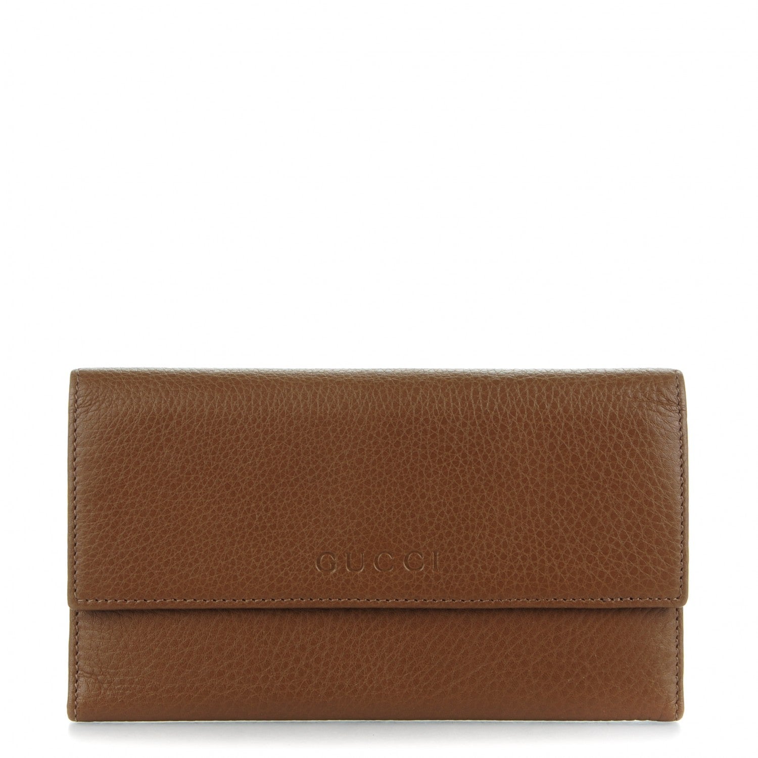 Gucci Deerskin Continental Wallet Brown 1 of 7