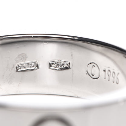 Cartier 18K White Gold 5.5mm LOVE Ring 52 6 4 of 6