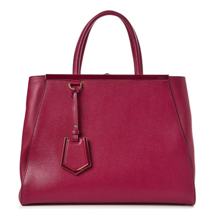 Fendi Vitello Elite Flamingo Regular 2Jours Tote Amarena 1 of 10