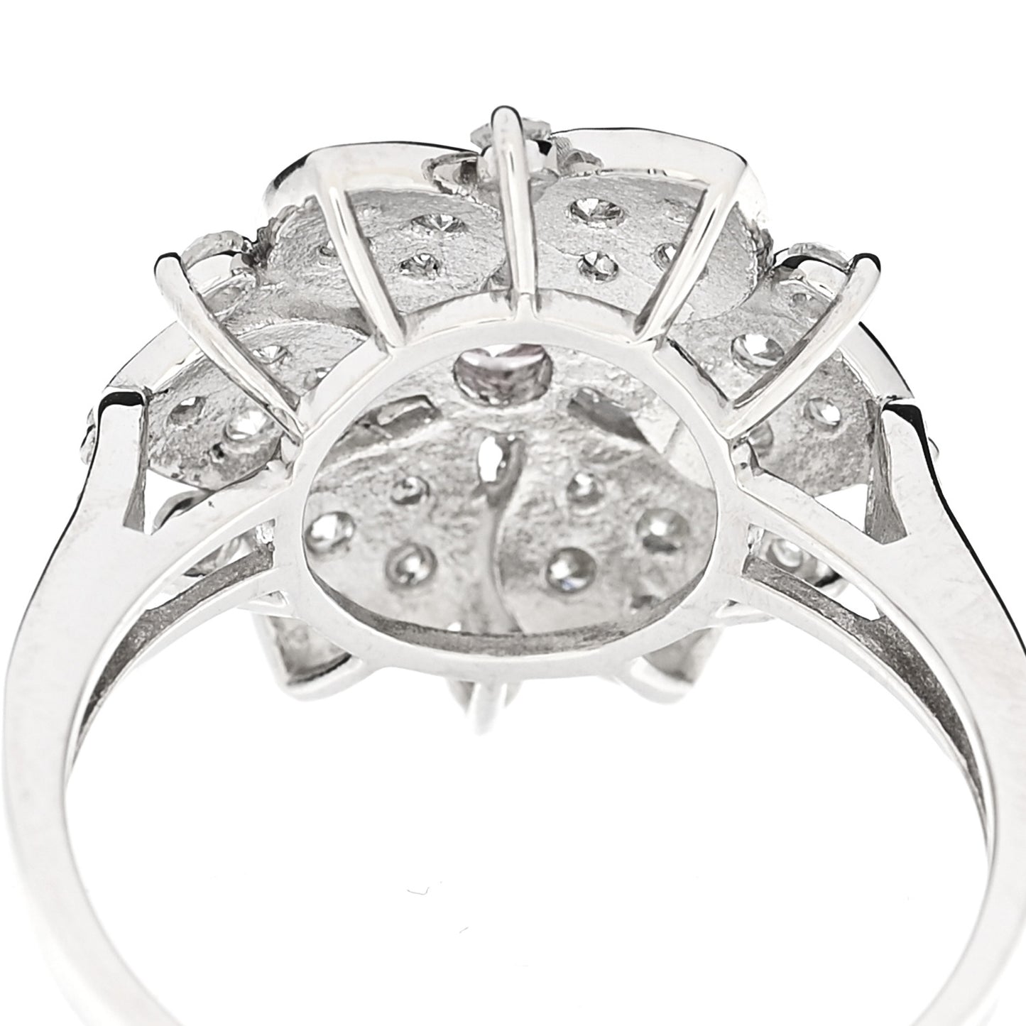 Platinum Diamond Pink Diamond .19ctw Flower Ring  53 6.25