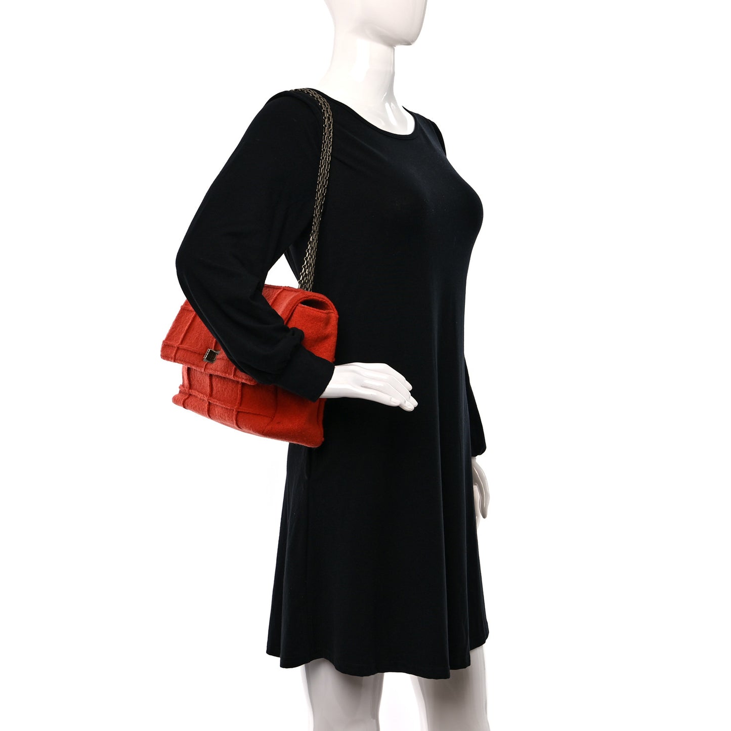 Wool Jumbo Chocolate Bar Mademoiselle Flap Orange