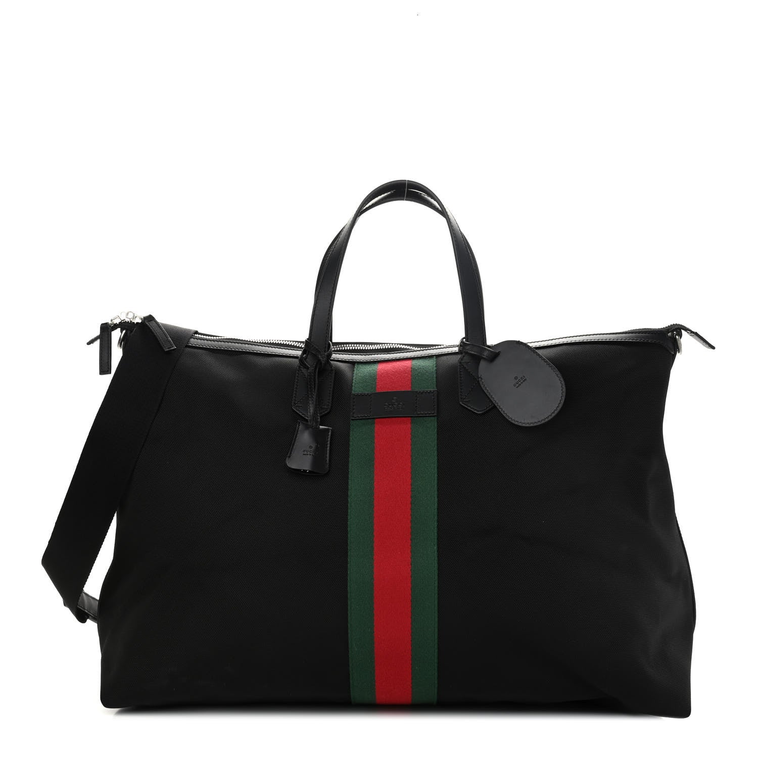 Gucci Techno Canvas Web Duffle Black 1 of 12