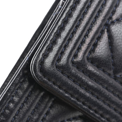 Chanel Lambskin Quilted Boy Flap Card Holder Navy 9 of 12