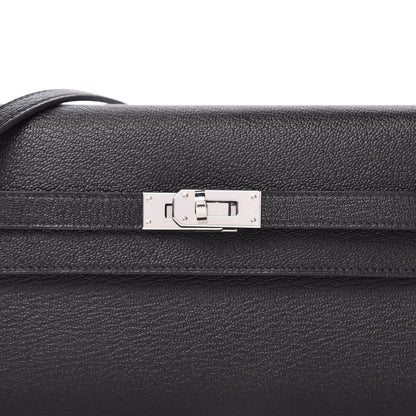 Hermes Chevre Mysore Kelly Wallet To Go Black 9 of 10