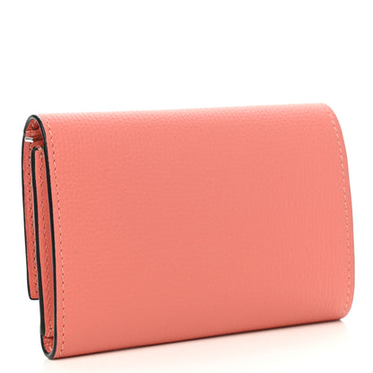 Loewe Pebble Grain Calfskin Anagram Small Vertical Wallet Pink Tulip 3 of 9